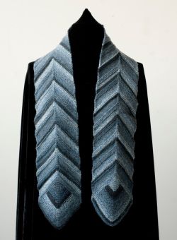 Chevron Scarf - blue scarf