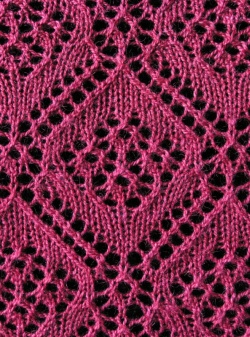 Thumbnail view Diamonds and Roses Shawl - shawl detail in Applelaine Yarn